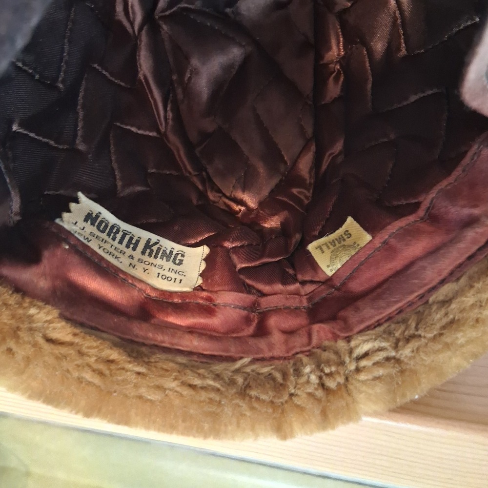 North King JJ Seifter & Sons Brown Fur Crossack Hat Sz Small Union Made - Picture 5 of 10